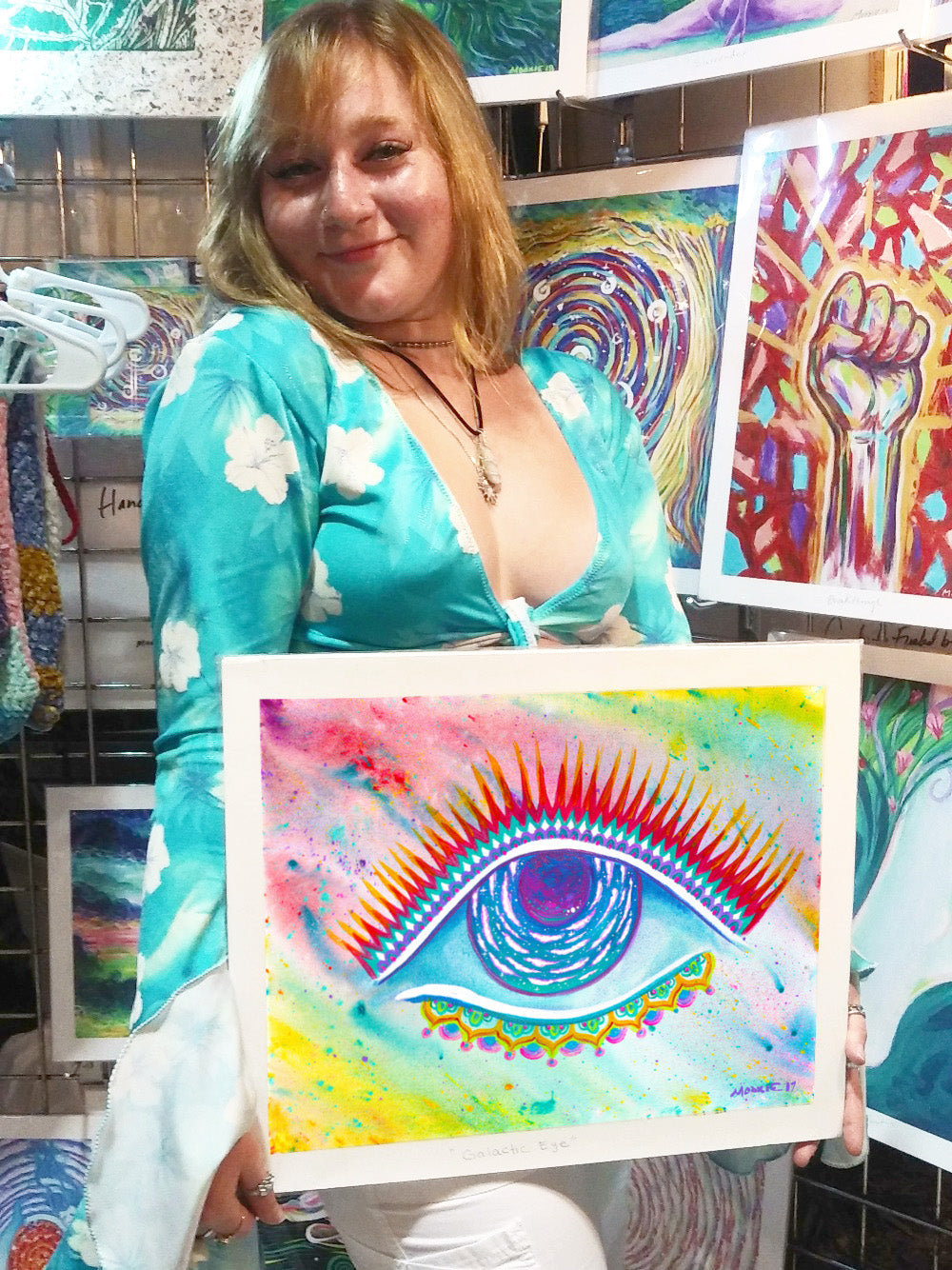 Galactic Eye Veil Art Print | Galactic Eye Art Print | MooxieArt