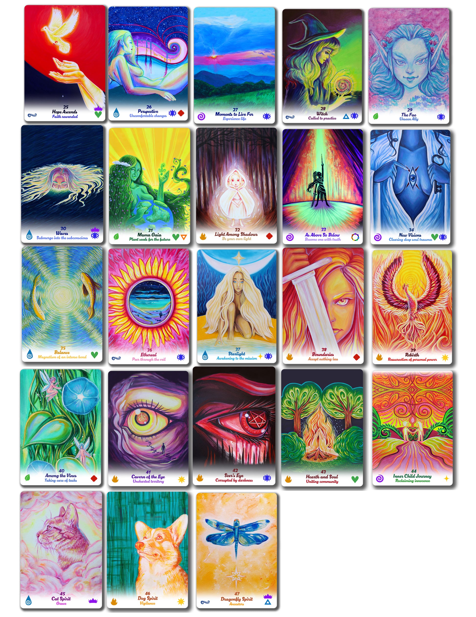 Eco Fem Fantasy Oracle Deck Card | Oracle Deck Card | MooxieArt