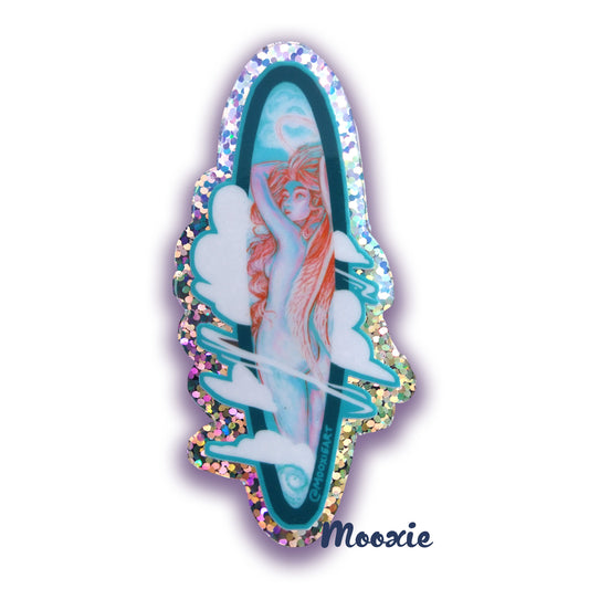 Angel Portal Vinyl Decal | Holographic Angel Sticker | MooxieArt