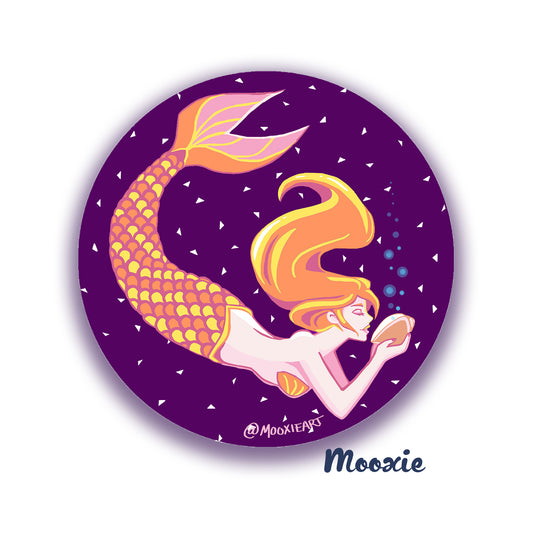 Mermaid  Sticker (Orange)