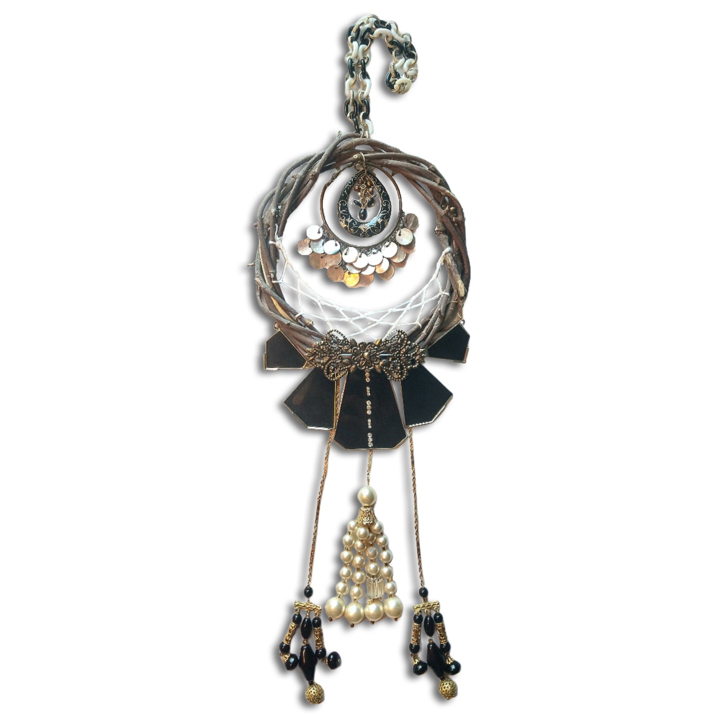 Majestic Moon Upcycle Dreamcatcher | Upcycled Dreamcatcher | MooxieArt