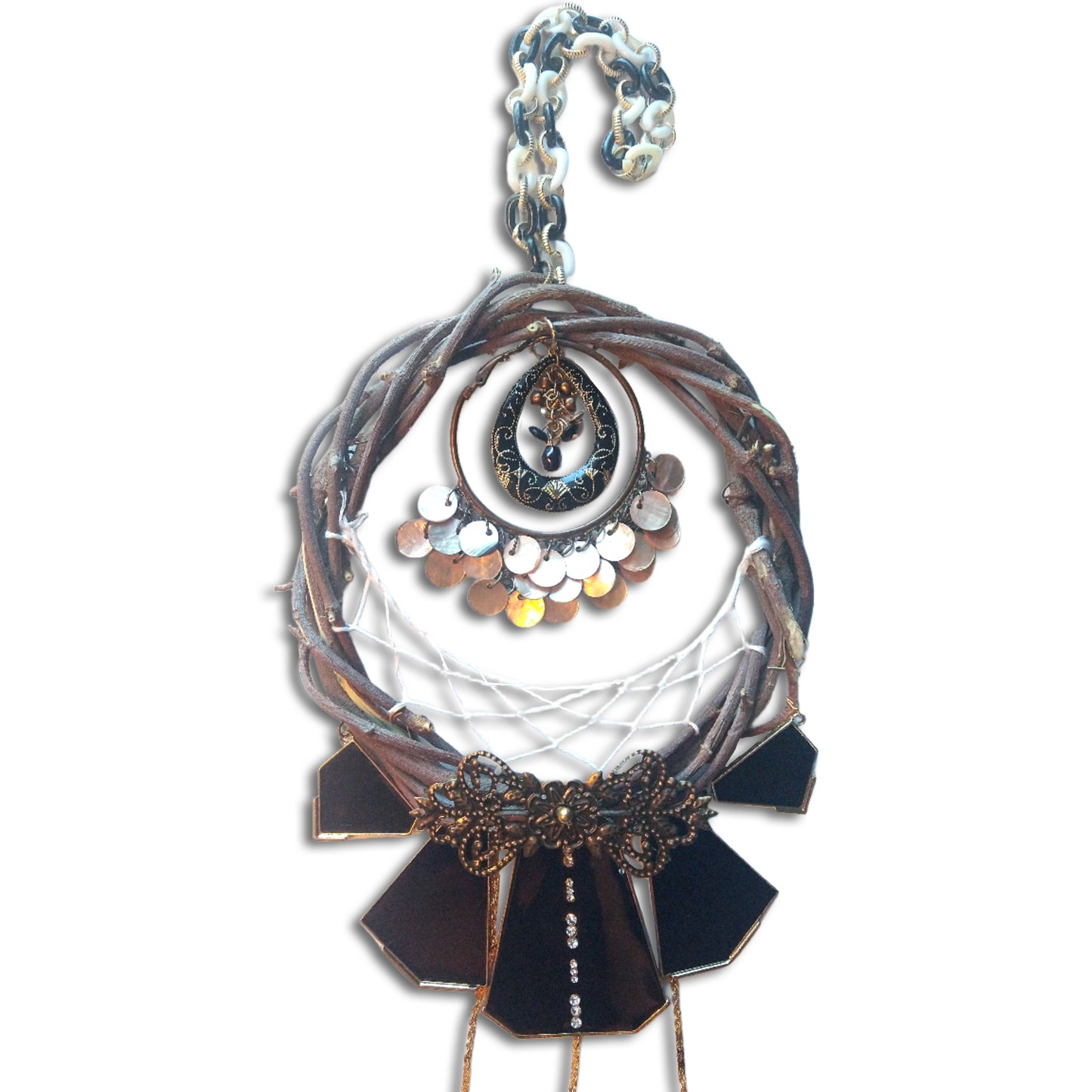Majestic Moon Upcycle Dreamcatcher | Upcycled Dreamcatcher | MooxieArt