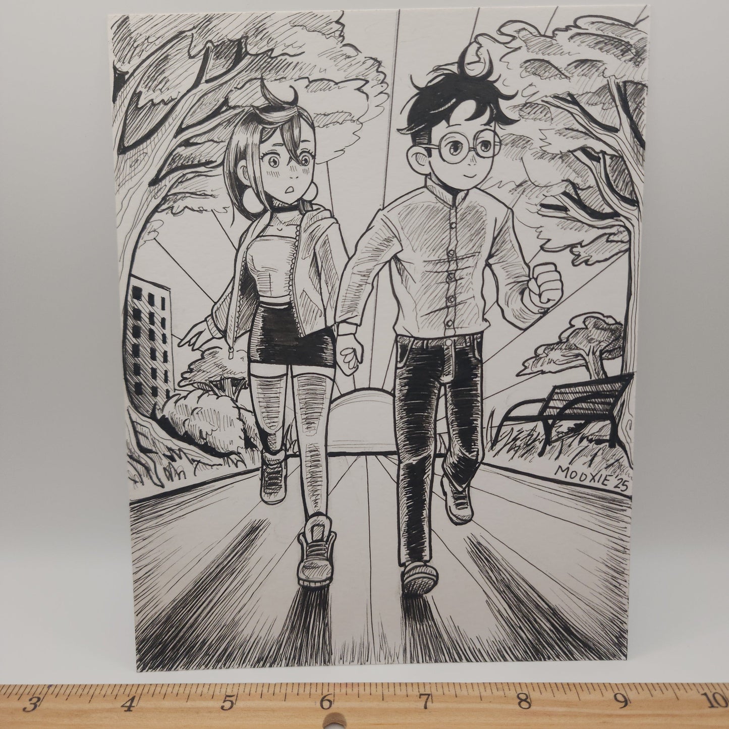 Date Arc/DanDaDan Fanart - Ink Illustration