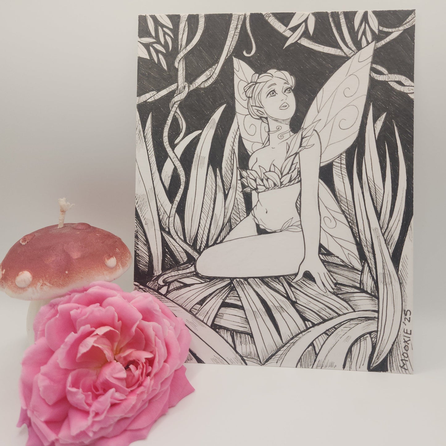 Forest Fairy - Ink Illustration