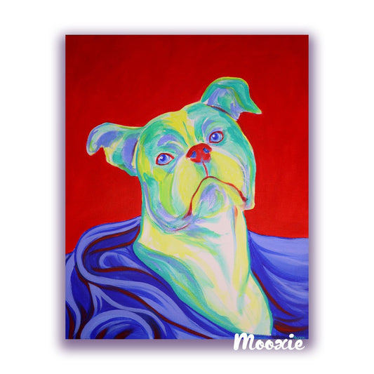 Pitbull Giclée Art Print | Pitbull Portrait Art Print | MooxieArt