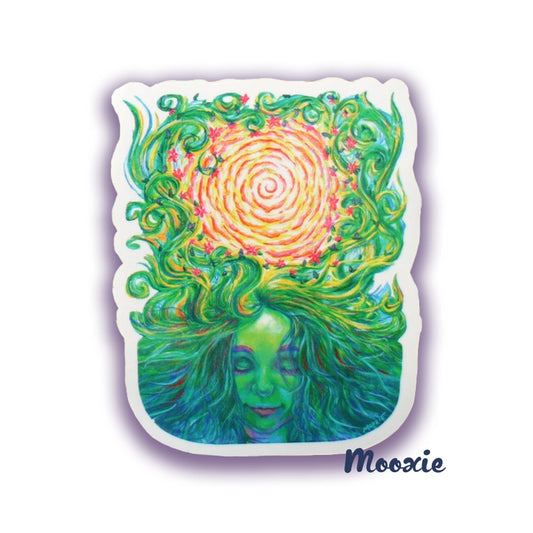 Gaia Vinyl Sticker | Gaia Vinly Art Sticker | MooxieArt