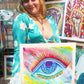 Galactic Eye Veil Art Print | Galactic Eye Art Print | MooxieArt