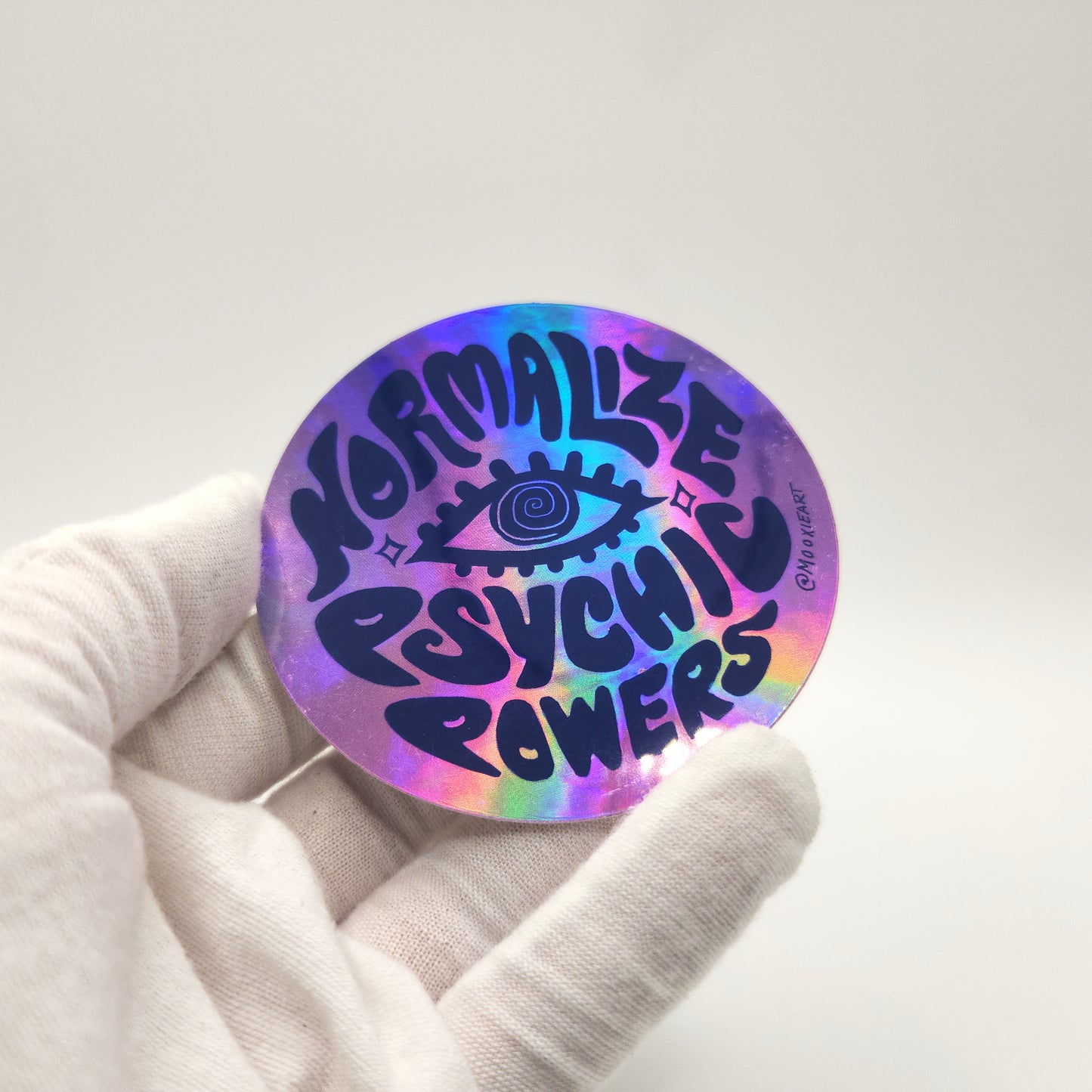 Normalize Psychic Powers Holographic Sticker