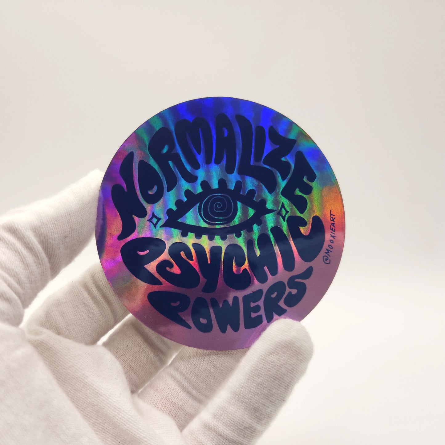 Normalize Psychic Powers Holographic Sticker