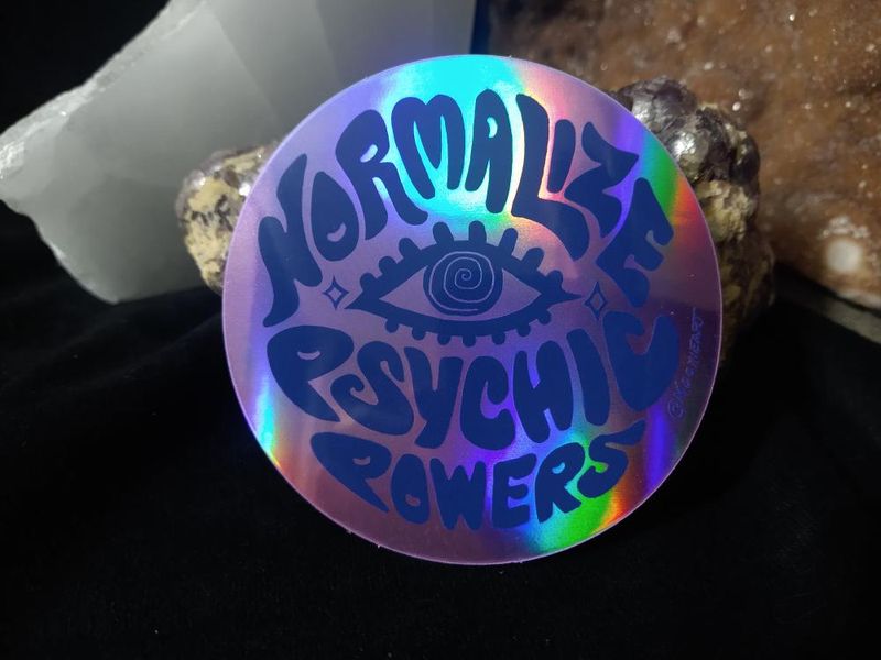 Normalize Psychic Powers Holographic Sticker