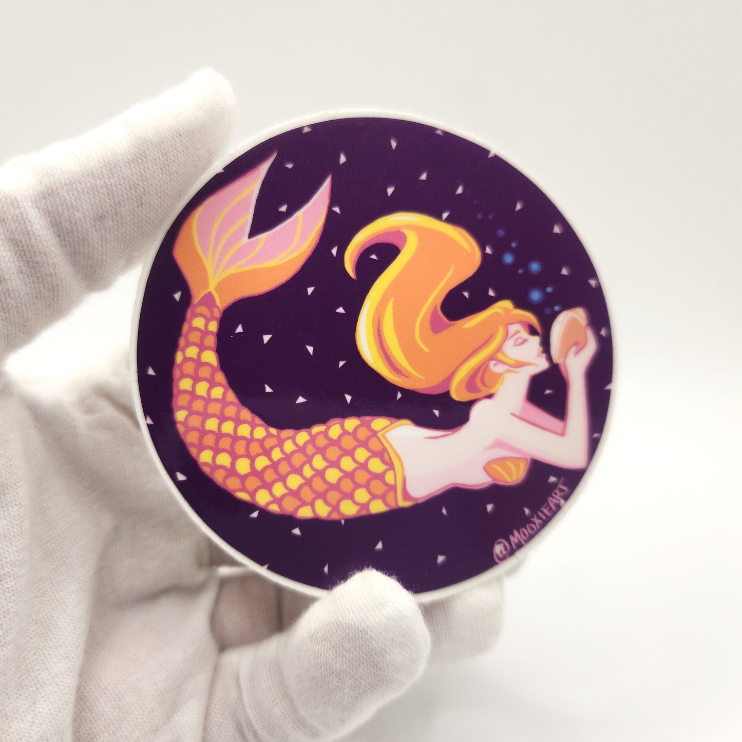 Mermaid  Sticker (Orange)