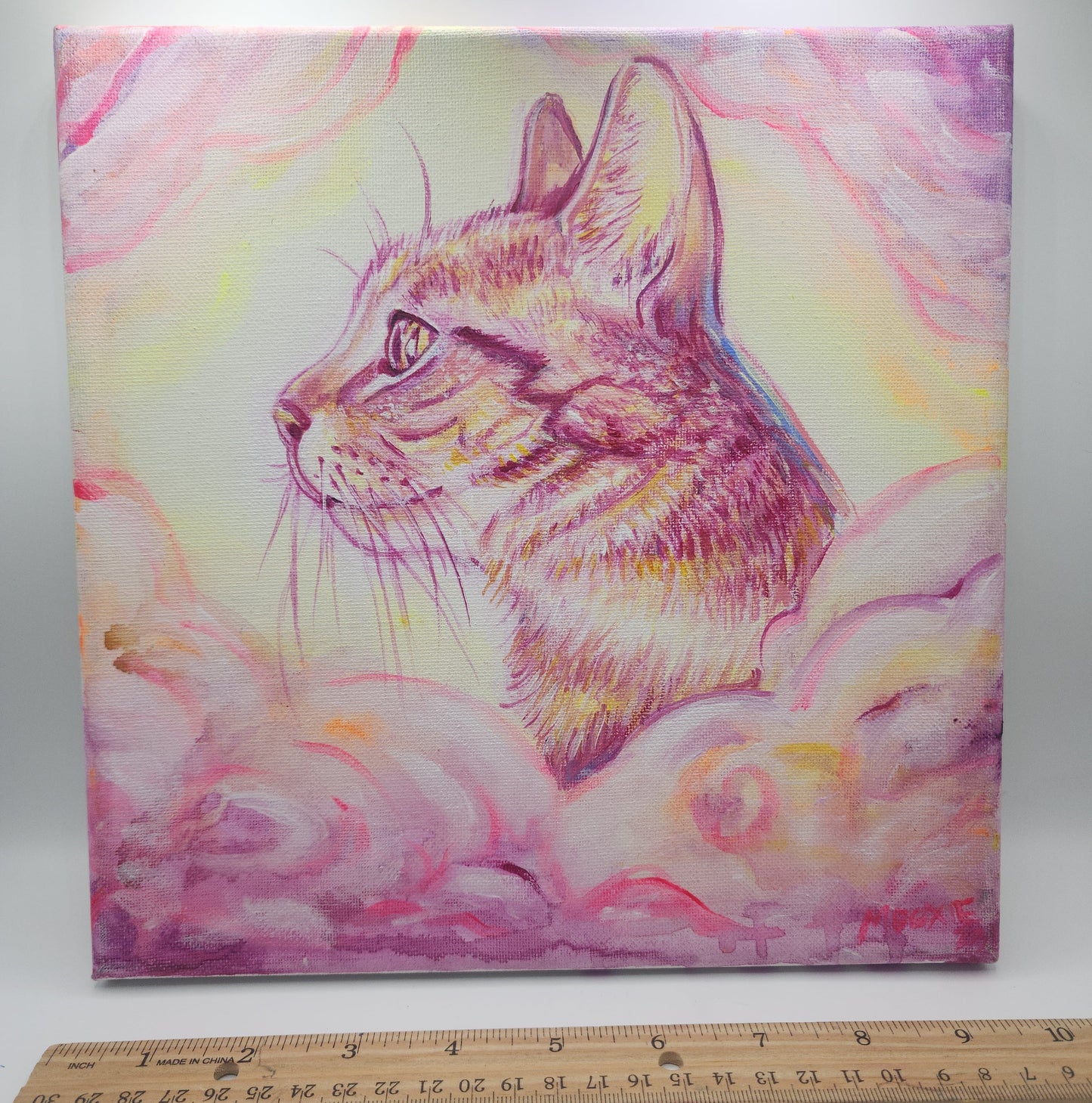 Cat Portrait - Original Acrylic Painting