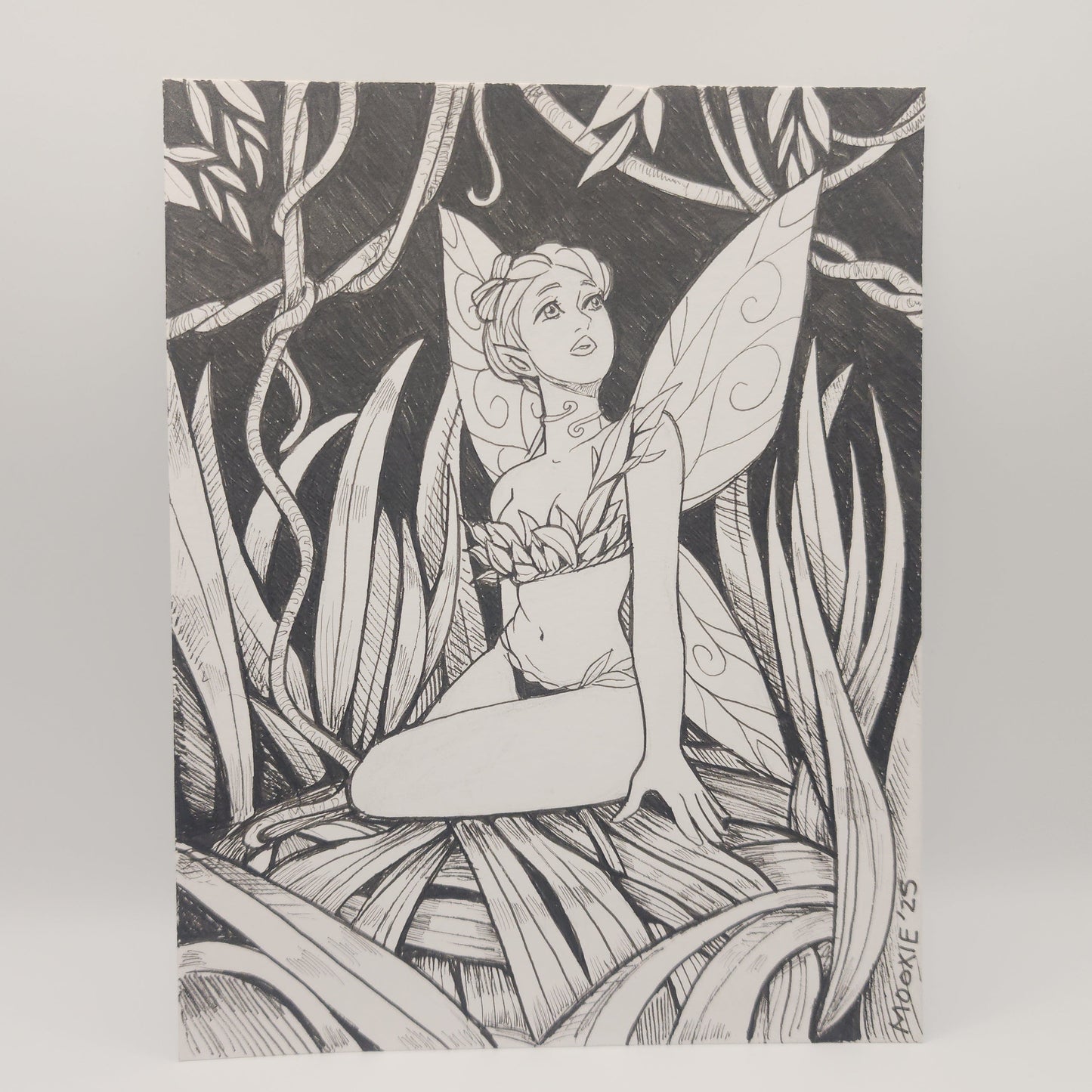 Forest Fairy - Ink Illustration