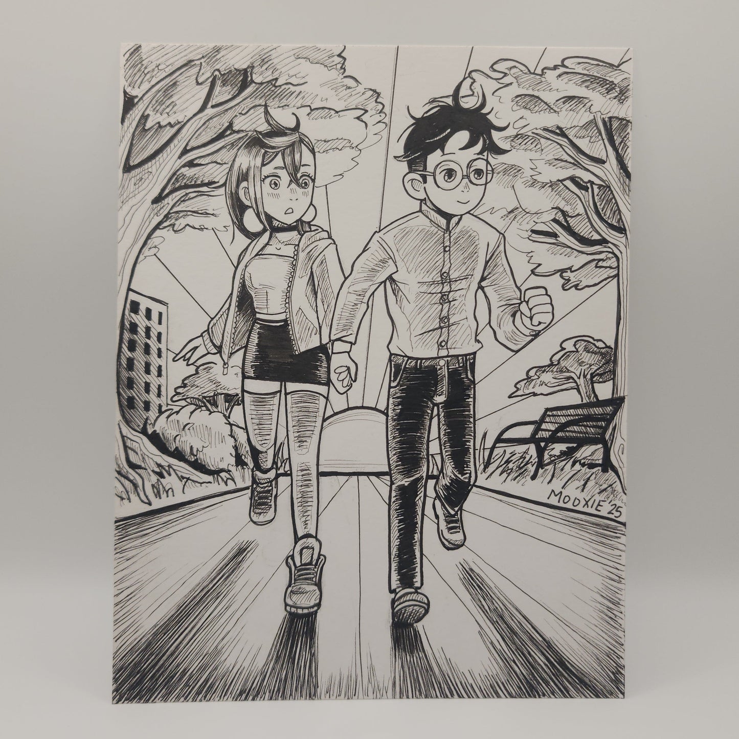 Date Arc/DanDaDan Fanart - Ink Illustration
